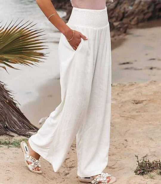 Susana™ | Pantalones Amplios de Algodón y Lino