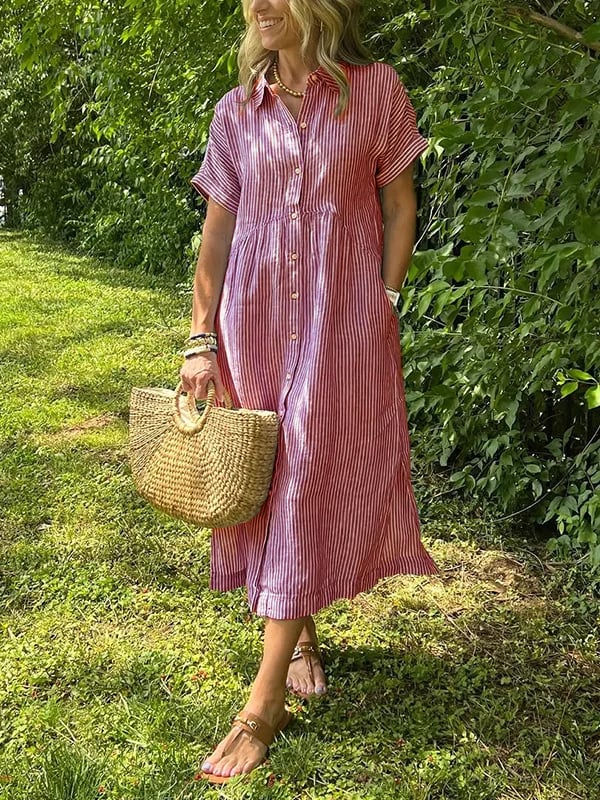Renata™ | Camisa de rayas con botones