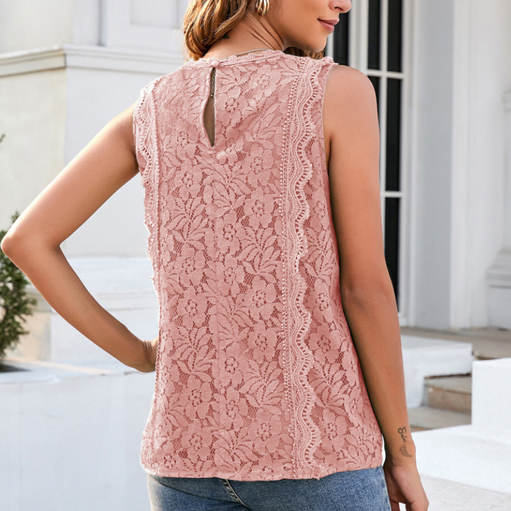 Emilia™ | Blusa Sin Mangas de Punto con Cordón