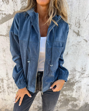 Elviana | Chaqueta de Pana con Capucha