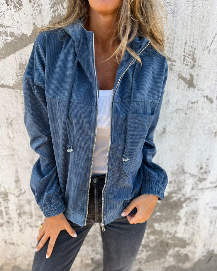 Elviana | Chaqueta de Pana con Capucha