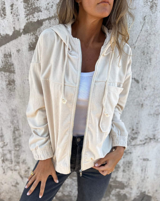 Elviana | Chaqueta de Pana con Capucha