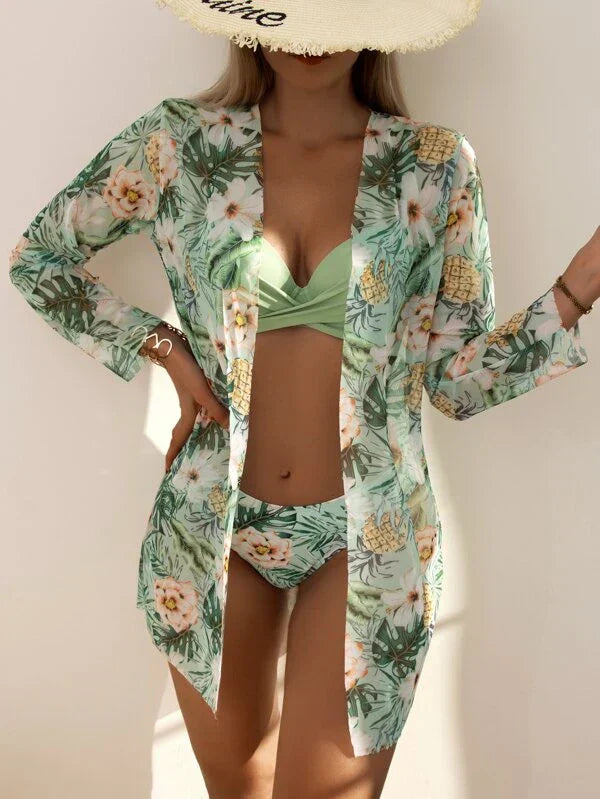 Alicia™ | Conjunto de Bikini con Camisa a Juego