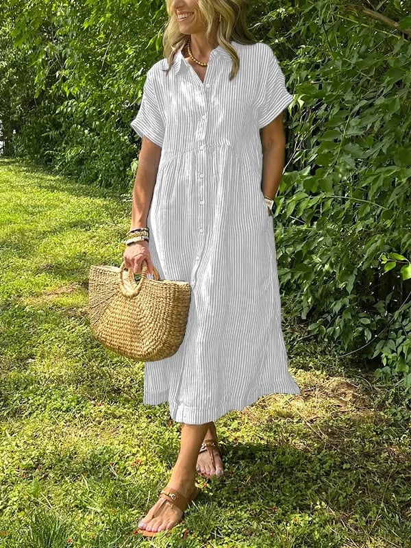 Renata™ | Camisa de rayas con botones