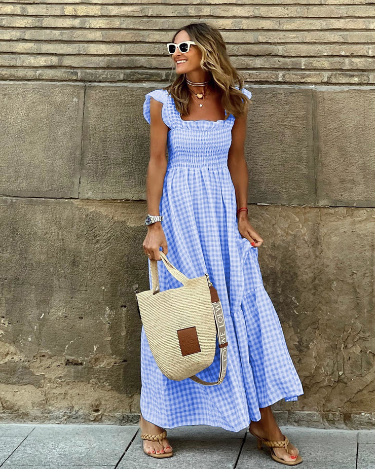Elisa™ | Vestido Casual de Cuadros y Cómodo