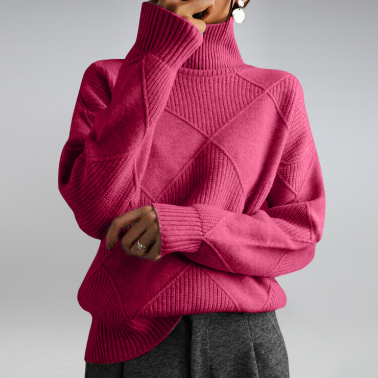 Victoria™ | Jersey Elegante de Cuello Alto