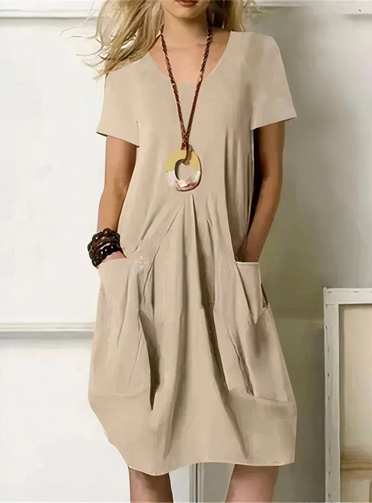 Teresa™ | Vestido de Verano Ligero en Tela Natural