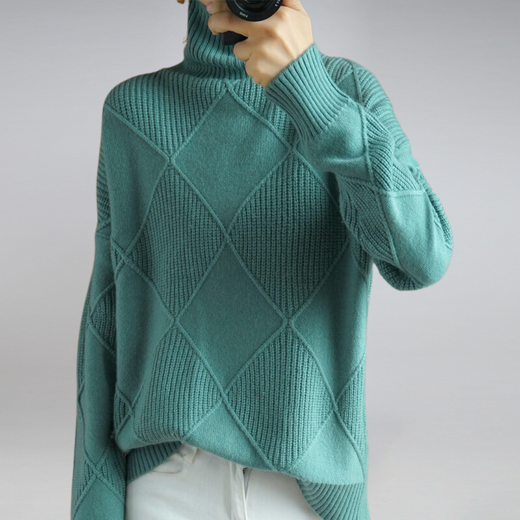 Victoria™ | Jersey Elegante de Cuello Alto