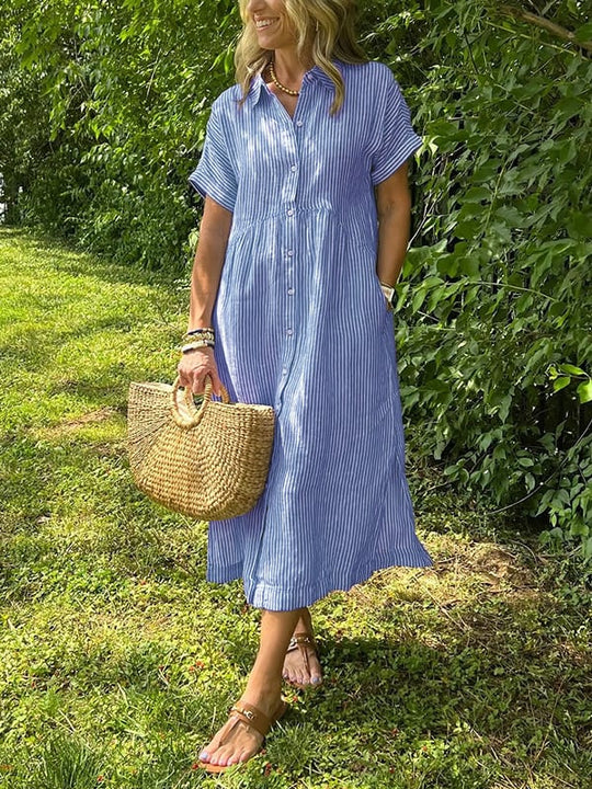 Renata™ | Camisa de rayas con botones