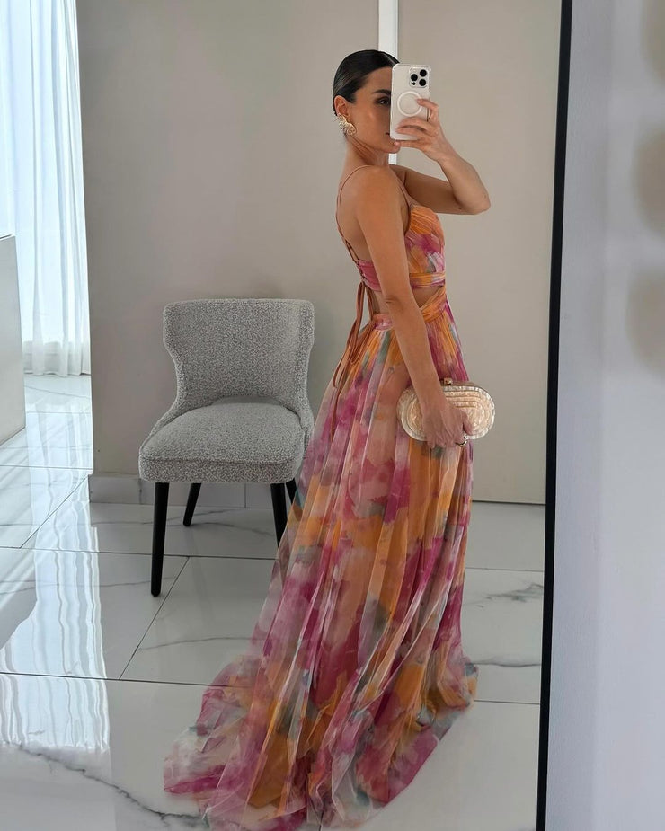 Astría™ | Elegante Vestido Maxi con Estampado Floral