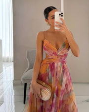 Astría™ | Elegante Vestido Maxi con Estampado Floral