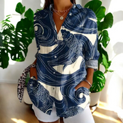 Isla™ | Blusa artística con estampado botánico