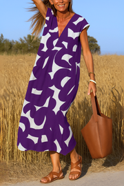 Selena™ | Vestido con Estampado y Escote en V