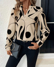 Estela™ | Blusa Estampada con Cuello