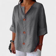 Alejandra™ | Blusa casual de lino