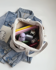 Marta™ | Bolso de mano acanalado con detalle de cordón