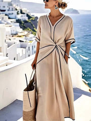 Isabela™ | Vestido amplio a rayas