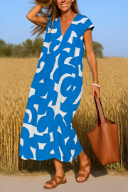 Selena™ | Vestido con Estampado y Escote en V