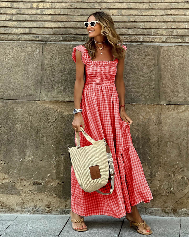 Elisa™ | Vestido Casual de Cuadros y Cómodo
