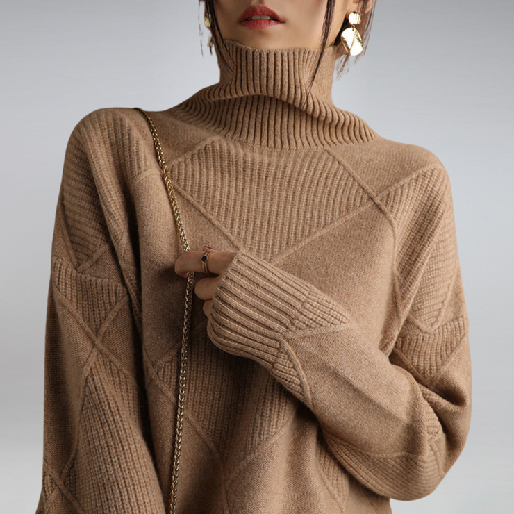 Victoria™ | Jersey Elegante de Cuello Alto