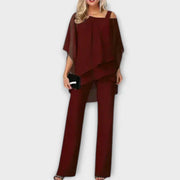 Nuria™ | Conjunto elegante de pantalón con capas de gasa
