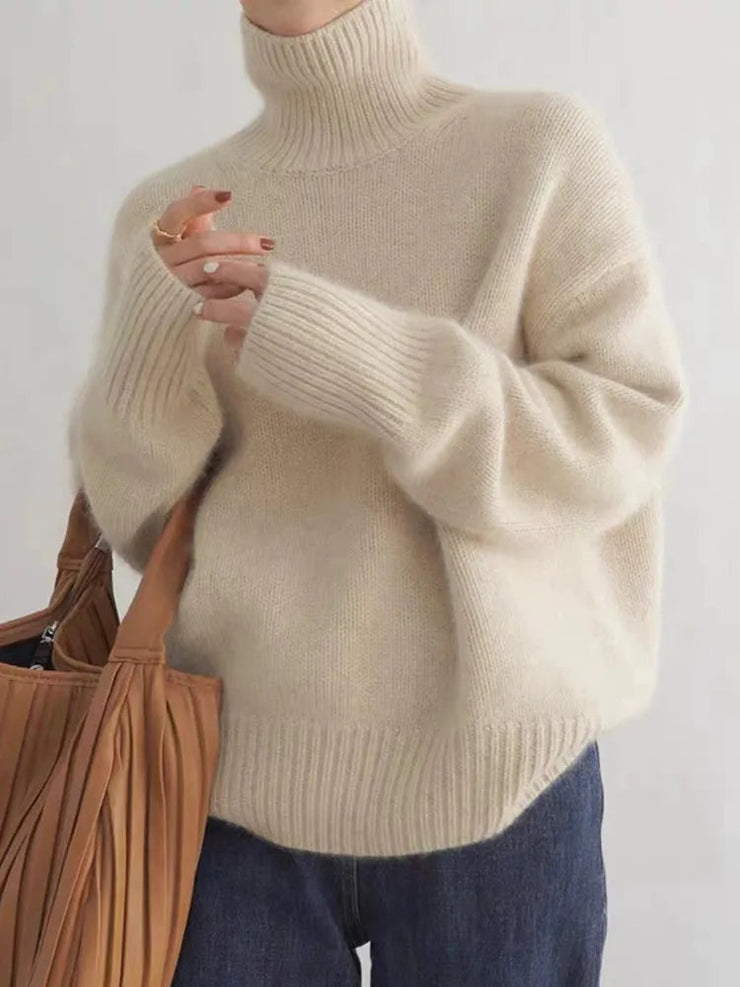 Isalena | Jersey de Cashmere con Cuello Alto