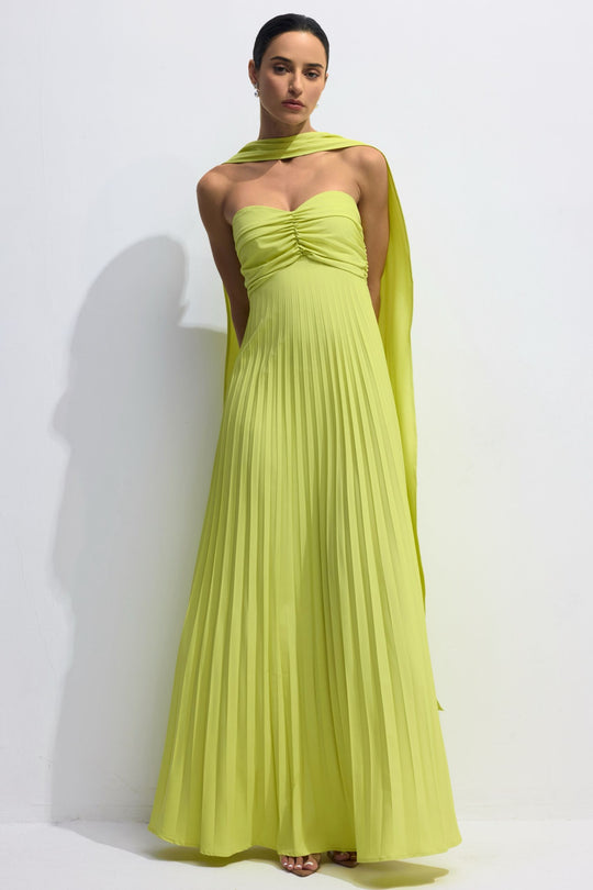 Aurelina™ | Vestido Maxi Plisado Sin Tirantes