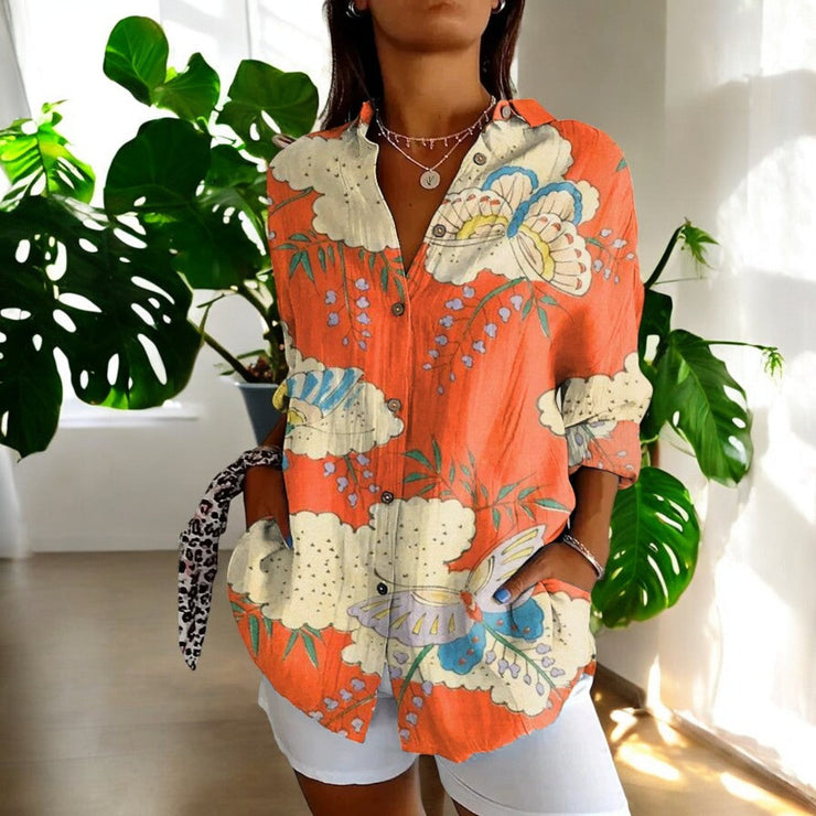 Isla™ | Blusa artística con estampado botánico