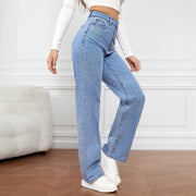 Selina™ | Jeans Straight de Cintura Alta