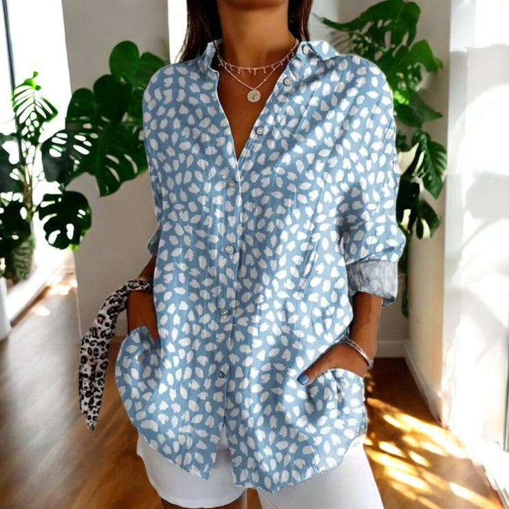 Isla™ | Blusa artística con estampado botánico