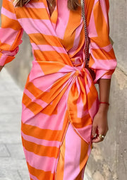 Lidia™ | Vestido camisero ceñido con estampado