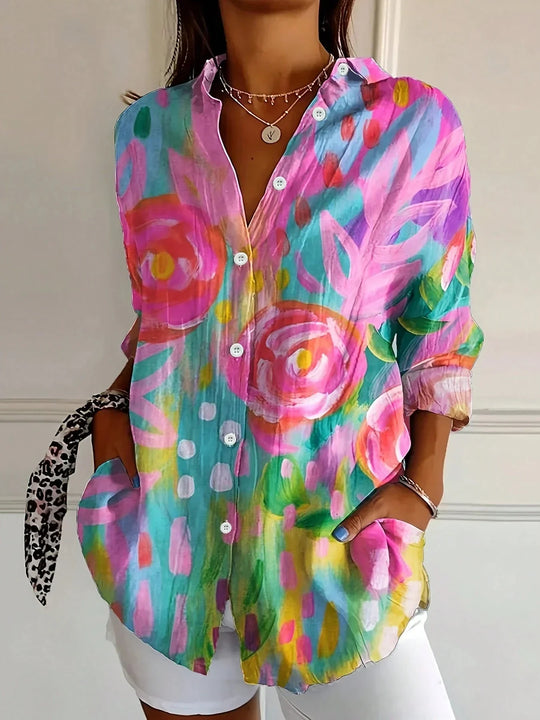 Florencia™ | Blusa colorida con estampado alegre