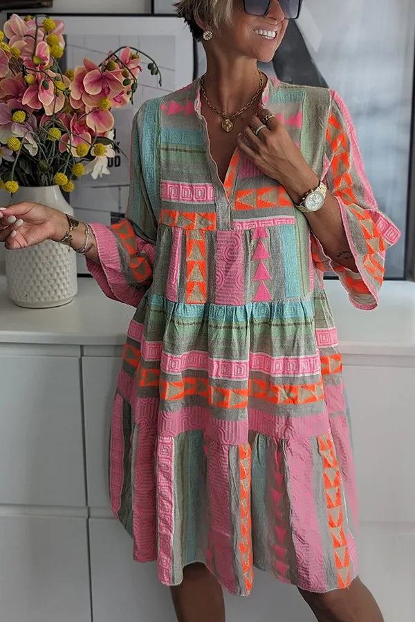 Talia™ | Vestido Boho Multicapa
