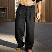 Simón™ | Pantalones de lino de pierna ancha