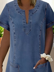 Elisa™ | Vestido de Denim Suave con Bolsillos Frontales