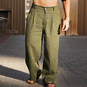 Simón™ | Pantalones de lino de pierna ancha
