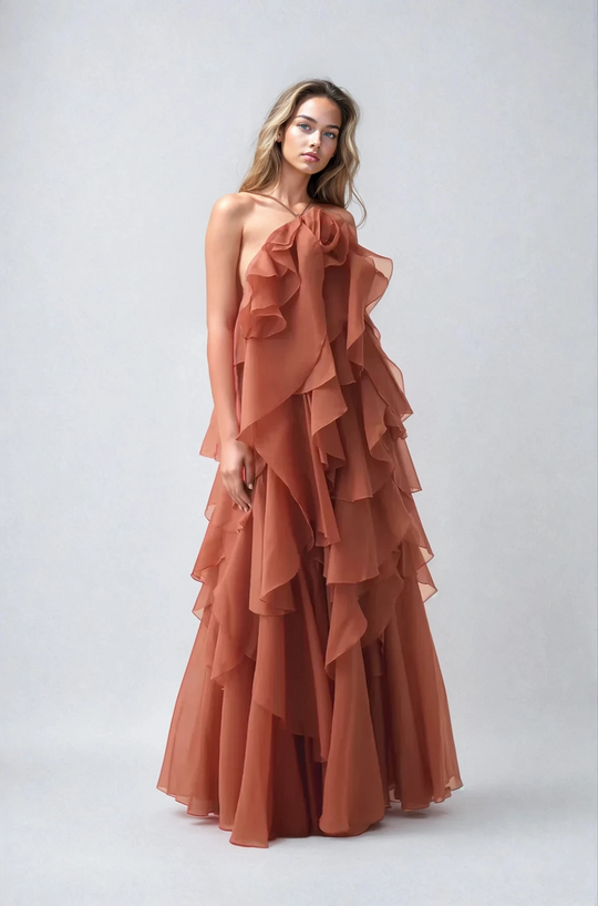 Rosaura™ | Vestido Maxi con Efecto Relieve