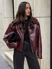 Ana - Bomber de cuero