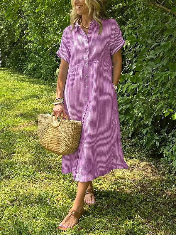 Renata™ | Camisa de rayas con botones