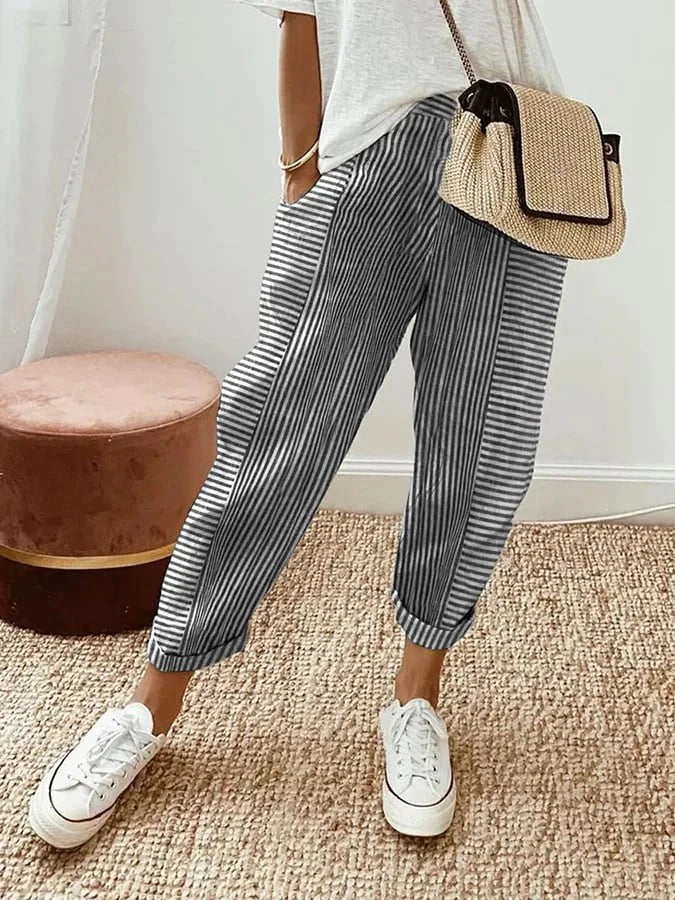Lucía™ | Pantalones a Rayas con Estilo