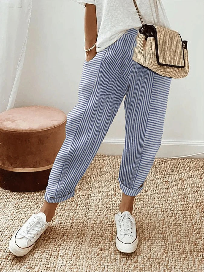 Lucía™ | Pantalones a Rayas con Estilo