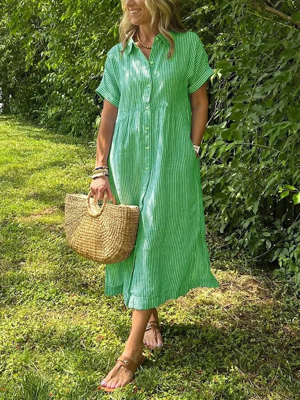 Renata™ | Camisa de rayas con botones