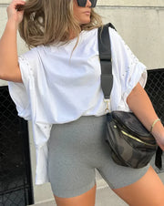 Jordana™ | Camiseta Oversize con Tachuelas
