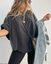 Jordana™ | Camiseta Oversize con Tachuelas
