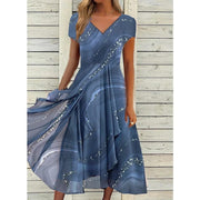 Marina™ | Vestido midi elegante con escote en V