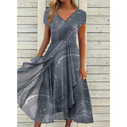 Marina™ | Vestido midi elegante con escote en V