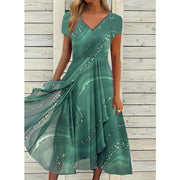 Marina™ | Vestido midi elegante con escote en V