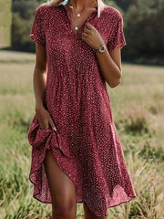 Clara™ | Vestido Midi con Mangas Cortas