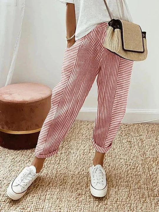 Lucía™ | Pantalones a Rayas con Estilo