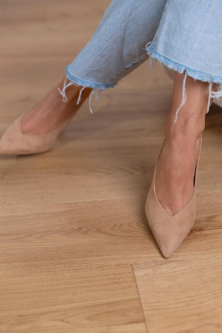 Alma | Zapatos slingback nude elegantes
